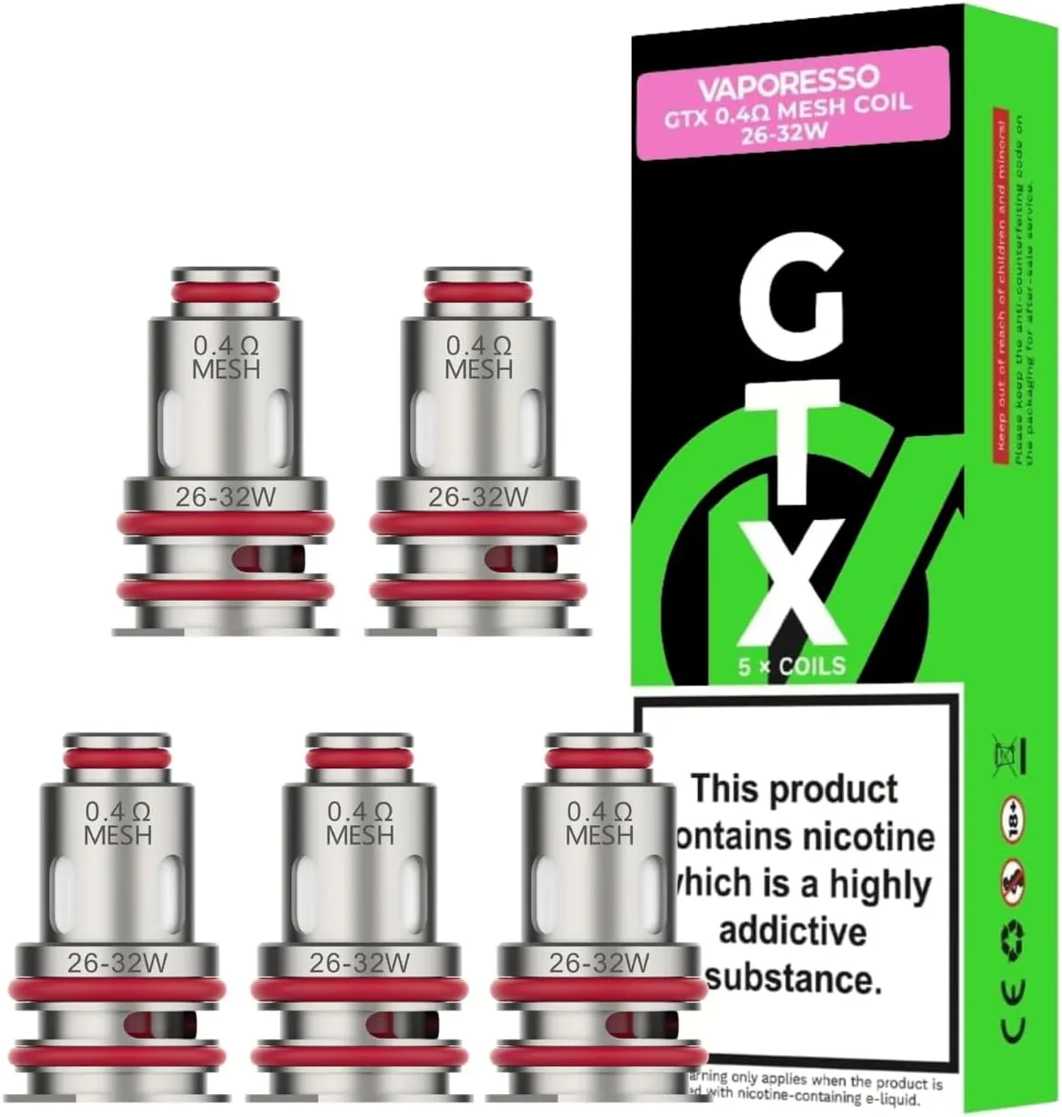 Second image of Vaporesso GTi Mesh Coil 0.4 PACK ONLY